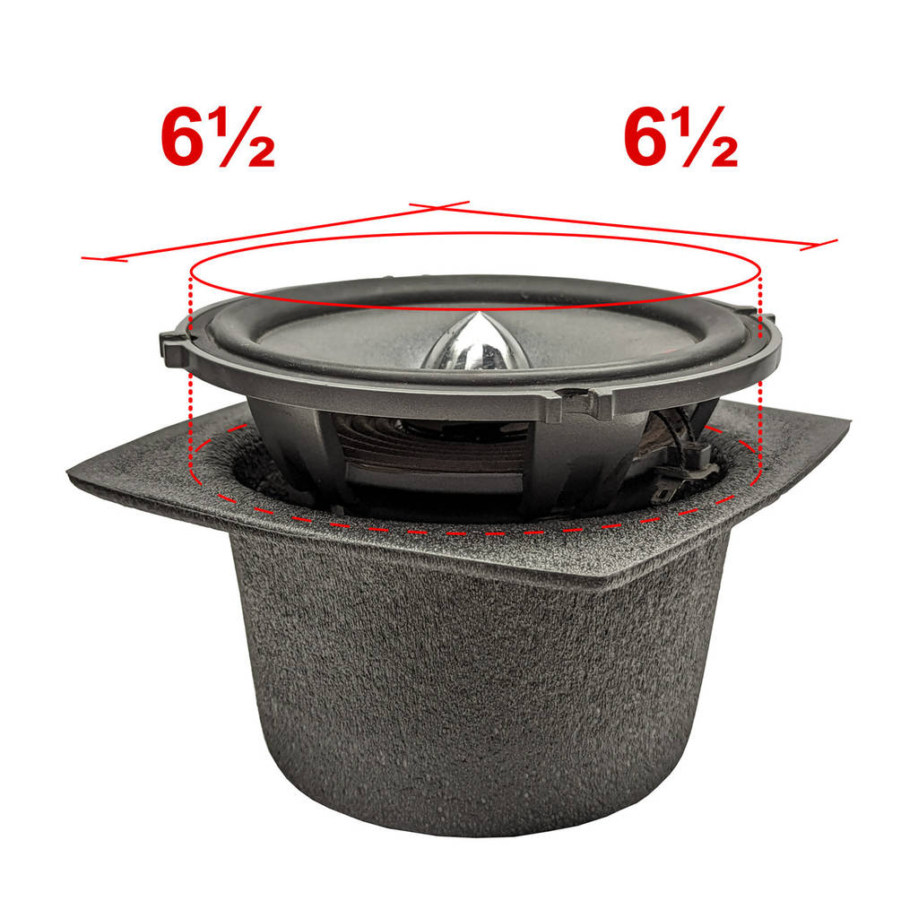 DEI 050331 Speaker Baffles 6-1/2" Round Slim 7"w x 7"h x 3"d Pair Photo-2 