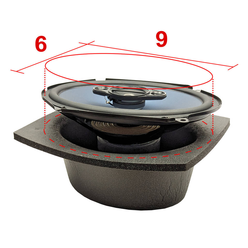 DEI 050381 Speaker Baffles 6"x 9" Oval Slim 10-1/2"w x 7-3/4"h x 3-1/2"d Pair Photo-2 