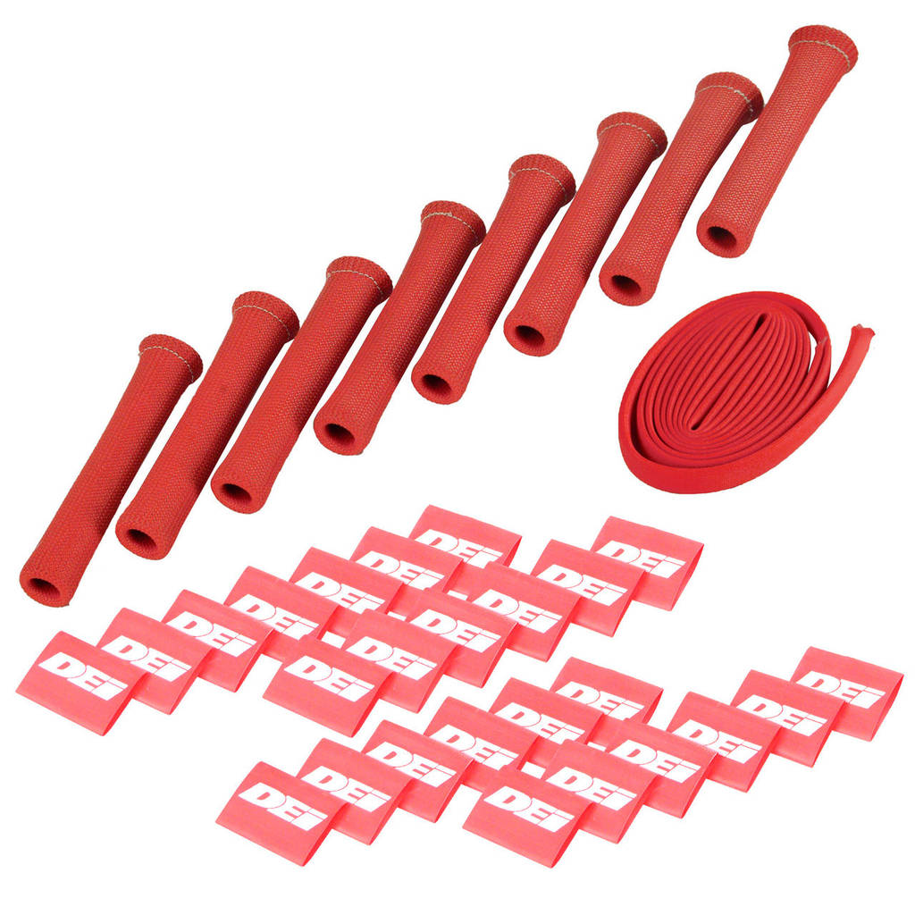 DEI 010722 Protect-A-Boot & Wire Kit 8 Cylinder Red Photo-0 