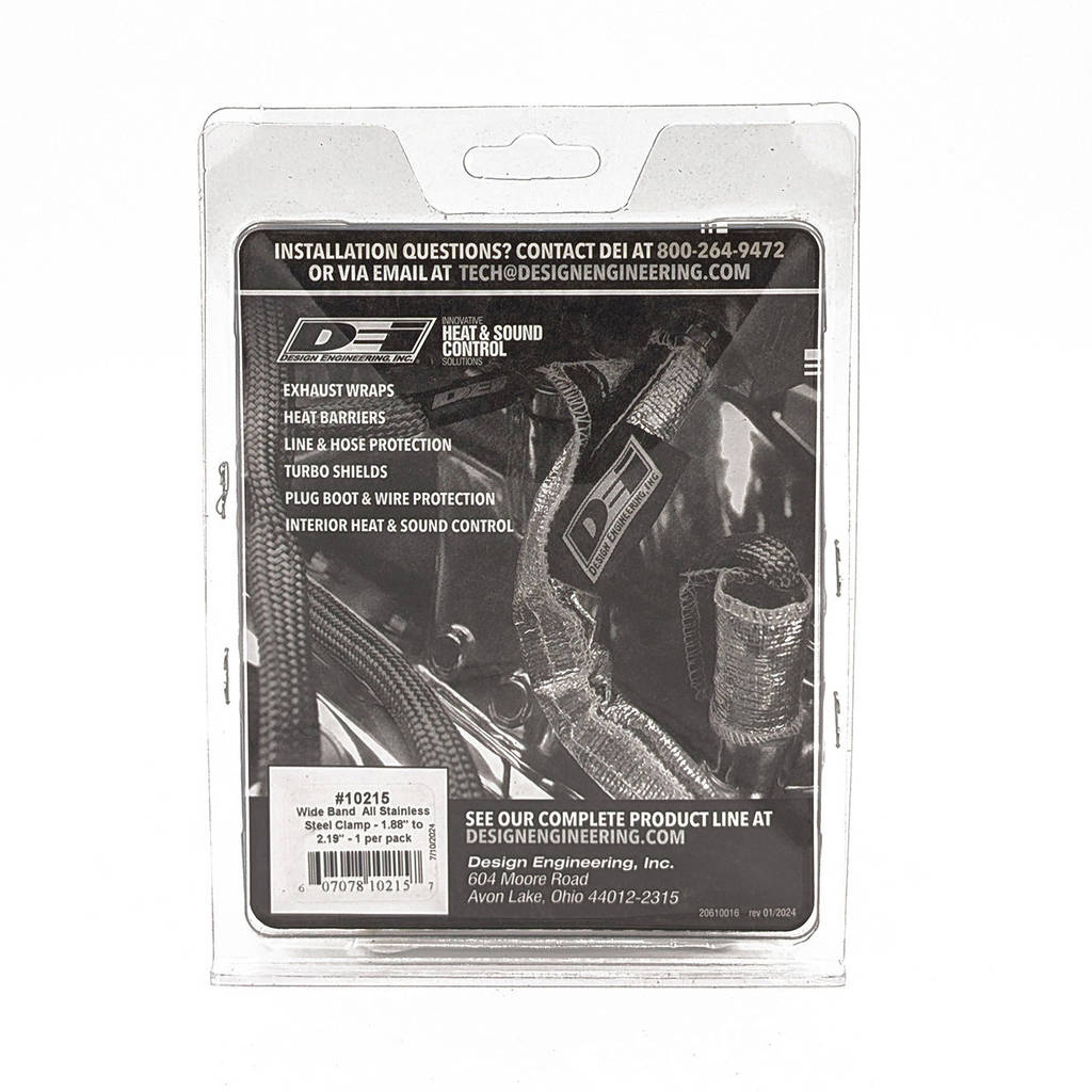 DEI 010215 Stainless Clamp 1.88" to 2.19" Wide Band Clamp, 1 per pack Photo-2 