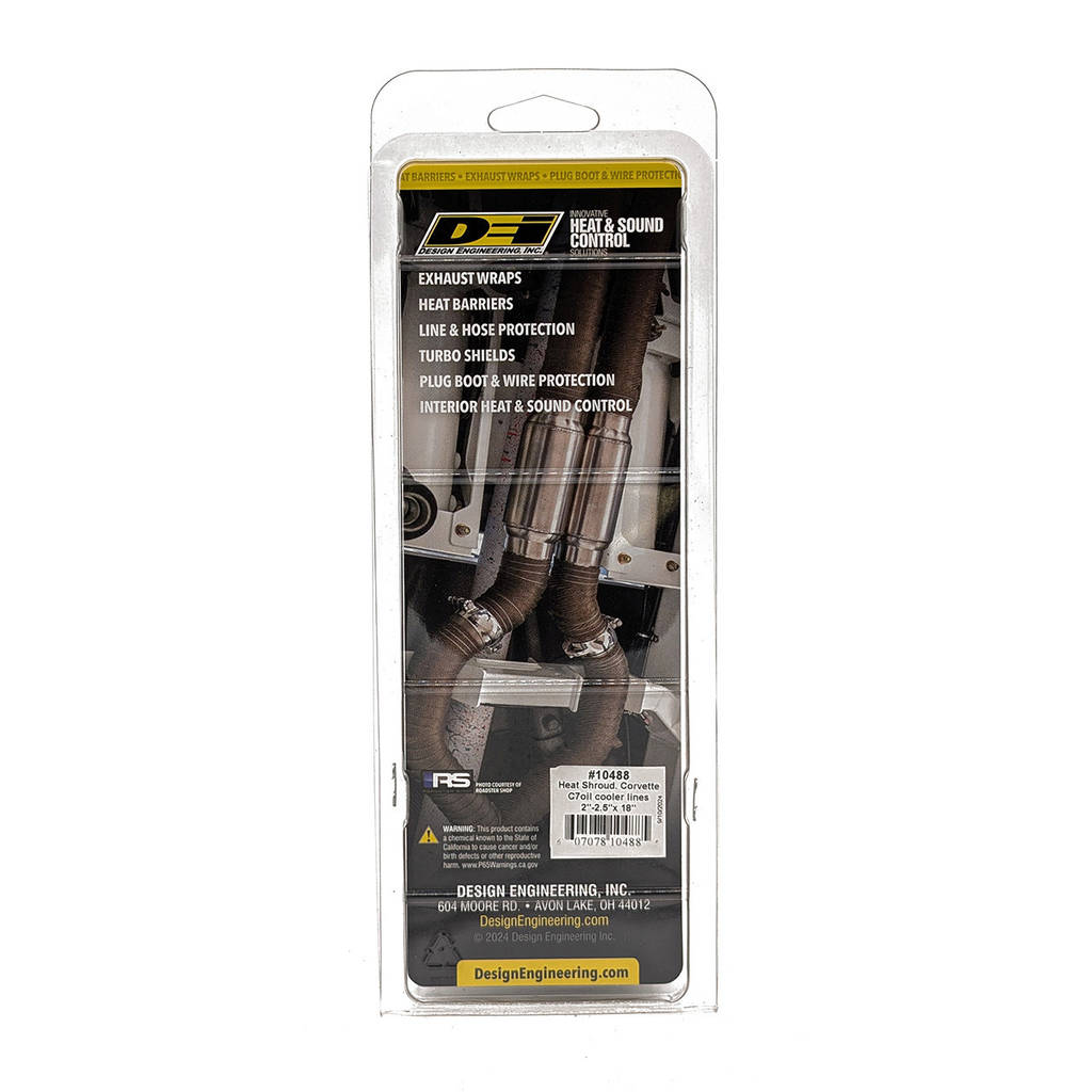 DEI 010488 CORVETTE C7 Oil Cooler Line Sleeves 2" 2 1/2" x 18" Heat Shroud Photo-2 
