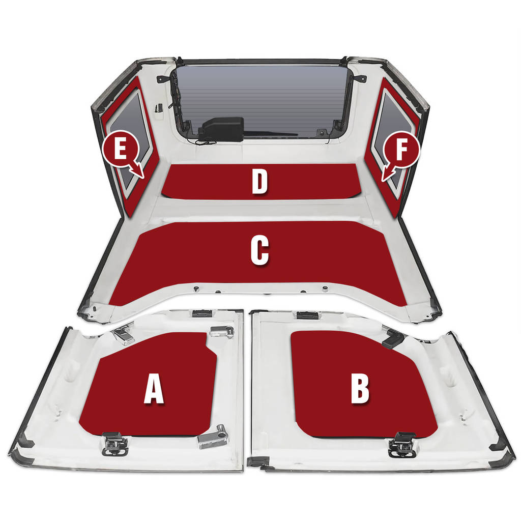 DEI 050149 Sound Deadening Rear Side Window JEEP Wrangler 2011-up 4-Dr Black Photo-2 
