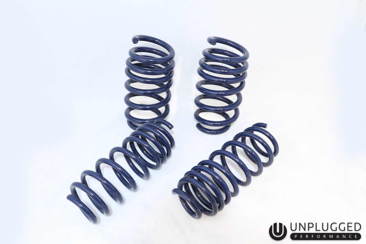 UNPLUGGED PERFORMANCE UP-M3-310-14.1 Dual Rate Lowering Spring Set Mild (0.7") RWD for TESLA Model 3 Photo-0 