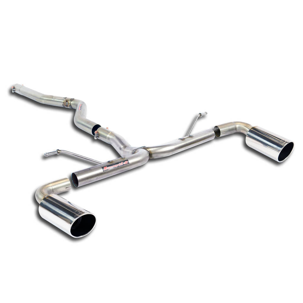 SUPERSPRINT 521744 Connecting pipe + rear pipe Right O100 - Left O100 BMW F20/F21 LCI 2016 -> Photo-0 