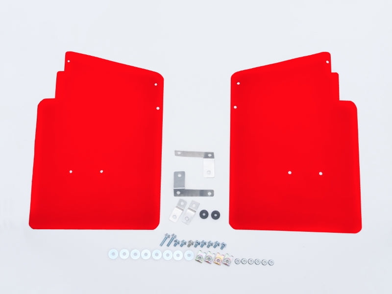 CUSCO 1C4 851 RR Mud Flaps Rear (red) for TOYOTA RAV4 (MXAA52/MXAA54) 2019- Photo-0 