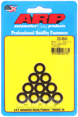 ARP 200-8643 Washer Kit M8 ID .575 OD black oxide washers Photo-0 