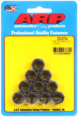 ARP 200-8734 Nut Kit 3/8-16 black hex Photo-0 