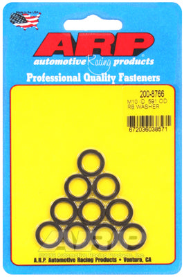 ARP 200-8766 Washer Kit M10 ID .591" OD black oxide washers Photo-0 