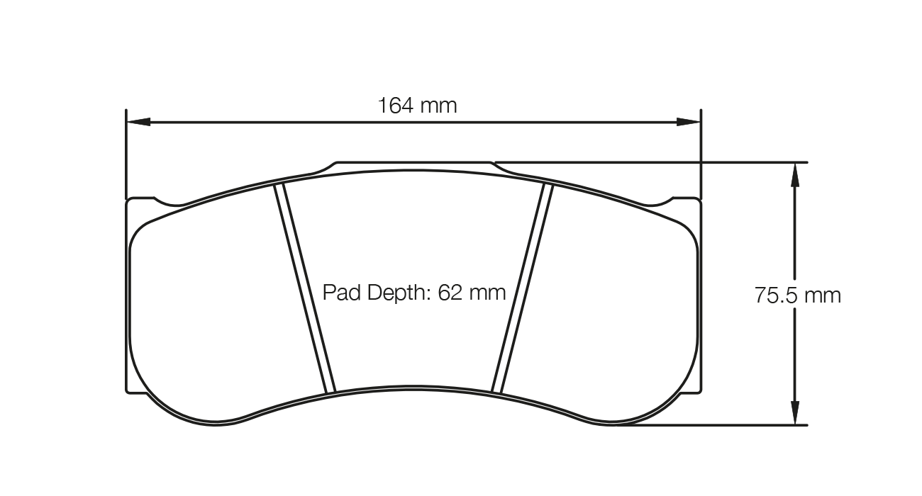 PAGID 2019-RST1 Front brake pads RST1 BMW M4 GT4/M6 GT3/M6 GTLM [race car] / AP Racing CP6276 D62 Photo-0 