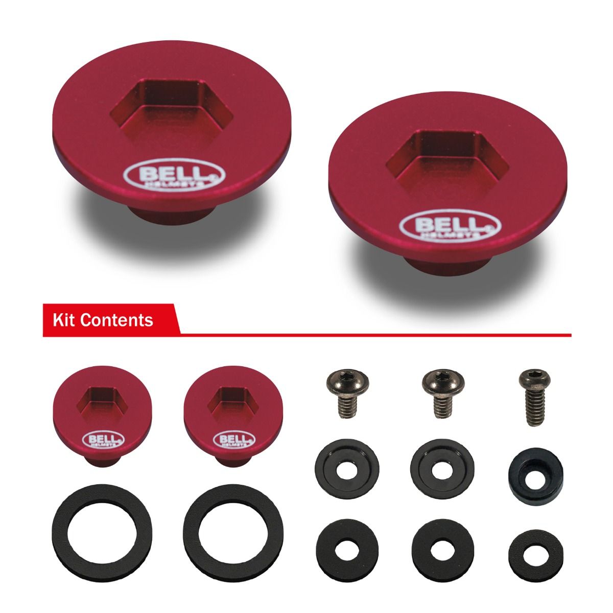 BELL 2020003 SV (SE03/SE05) Pivot kit & Screws, red Photo-0 