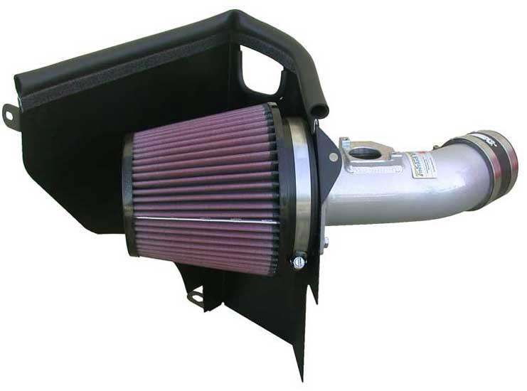 K&N 69-8001TS Performance Air Intake System TYPHOON; SUBARU WRX, F4-2.0L/2.5L, 00-05 (SILVER) Photo-0 