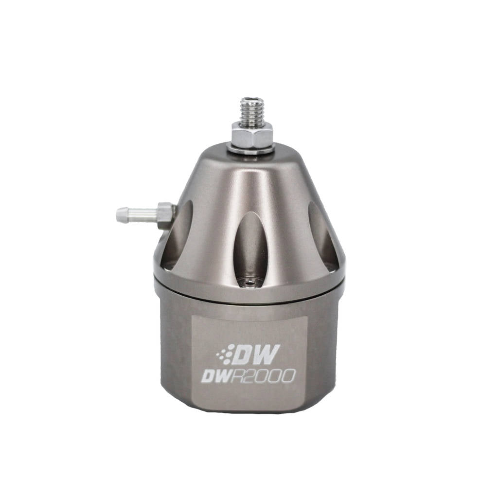 DEATSCHWERKS 6-2000-FRT DWR2000 adjustable fuel pressure regulator, anodized titanium. Dual -10AN in Photo-0 
