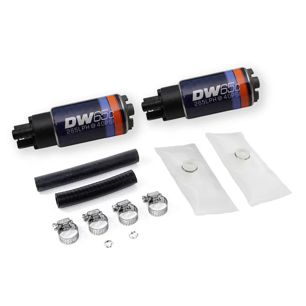 DEATSCHWERKS 9-651-1013 DW65C series, 265lph compact fuel pump without mounting clips and install ki Photo-0 