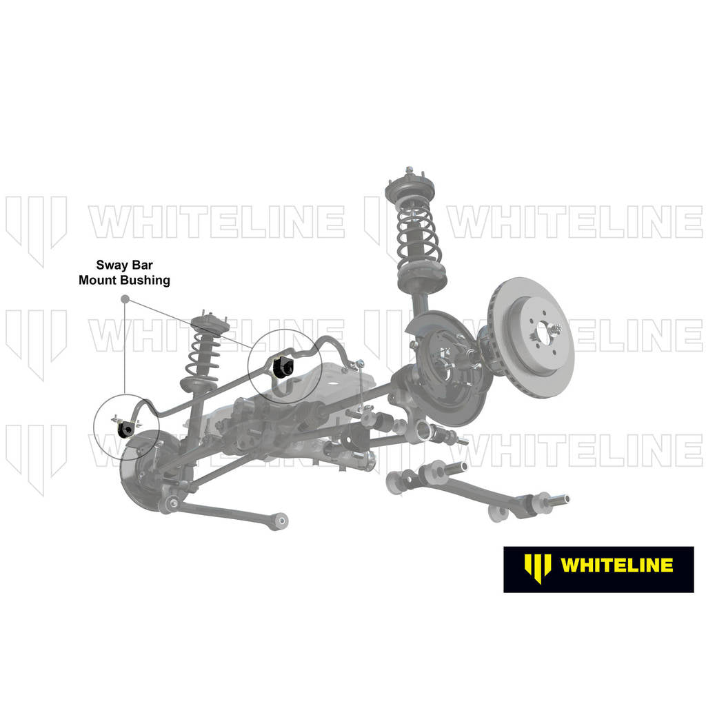 WHITELINE KBR21-27 Heavy Duty Rear Sway Bar Mount Kit - 27mm for Subaru Impreza, Legacy/Outback Photo-1 