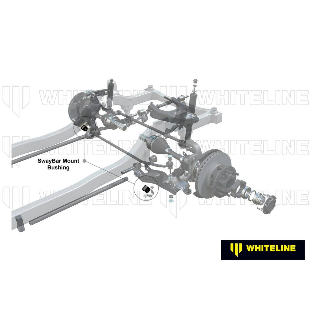 WHITELINE W23486 Front Anti Roll Bar Mount - Bushing Kit 30mm for Toyota Hilux 1997-2005 4wd Photo-1 