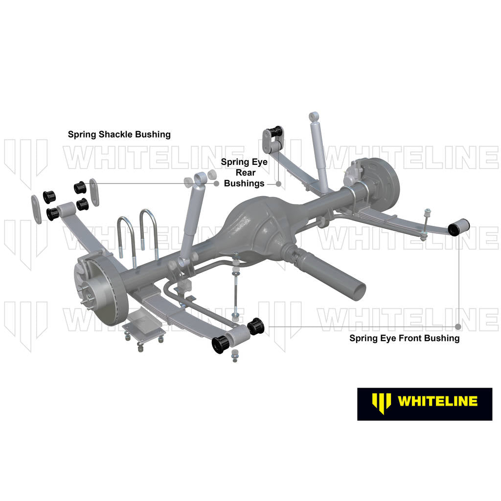 WHITELINE WEK021 Rear Leaf Spring - Bushing Kit for Nissan Nazara D21, D22 2wd Photo-1 