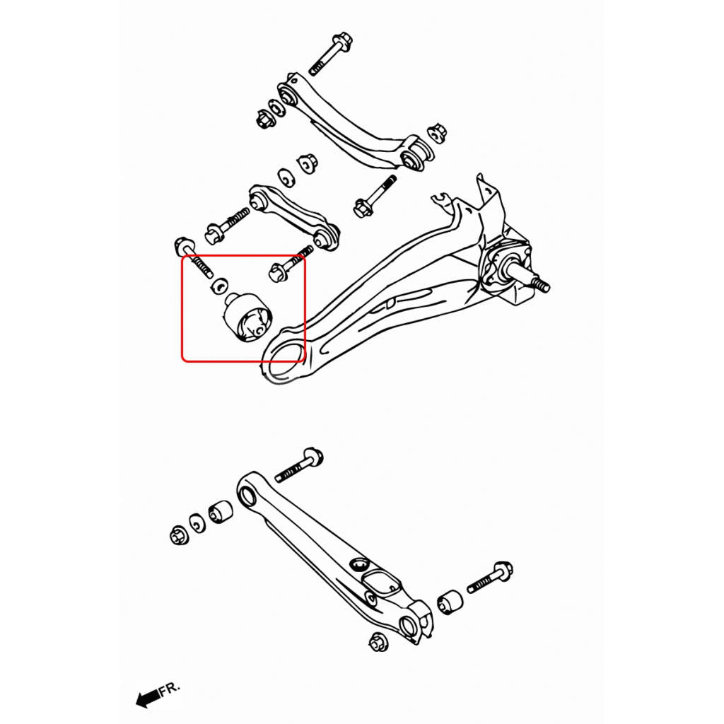 HARDRACE 6744 HARDEN RUBBER BUSHING MITSUBISHI LANCER 01-06 Photo-1 