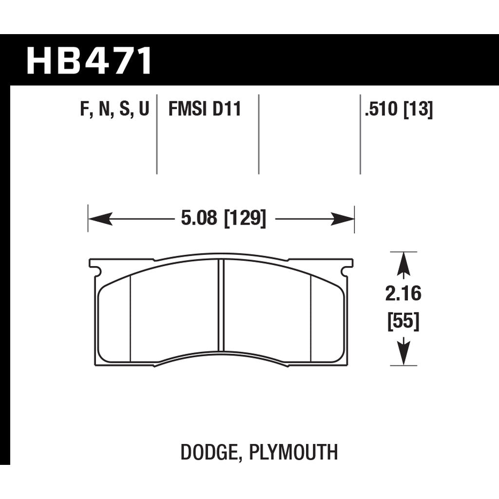 HAWK HB471F.510 Brake Pads HPS Photo-2 