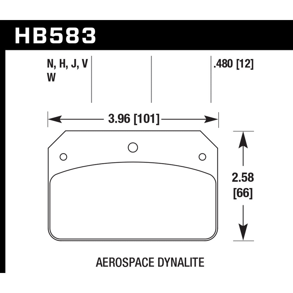 HAWK HB583J.480 Brake Pads DR-97 (12 mm) Photo-2 