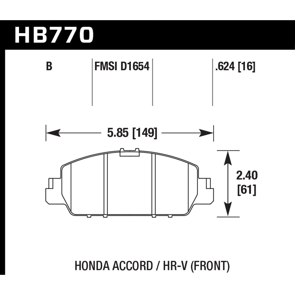 HAWK HB770B.624 Brake Pads HPS 5.0 Photo-2 