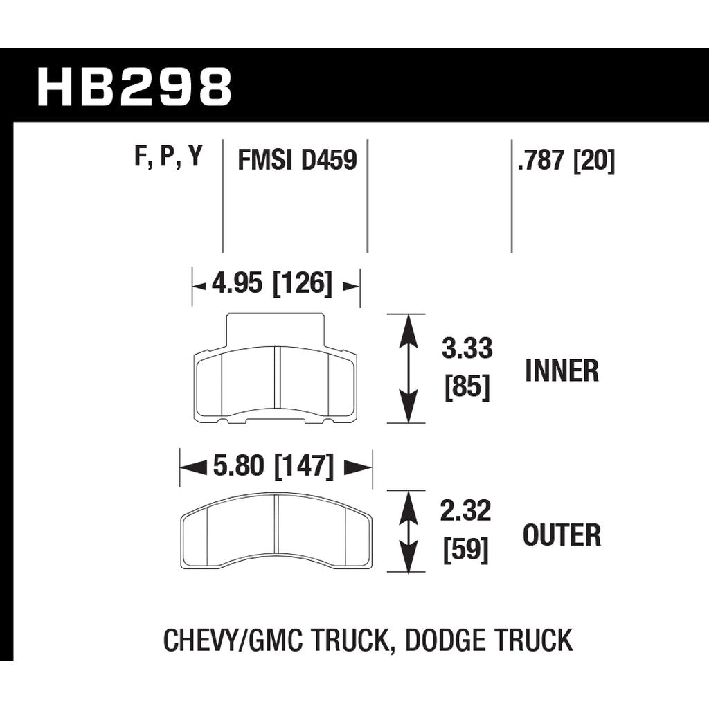 HAWK HB298P.787 Brake Pads Super Duty Photo-2 