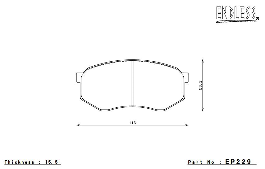 ENDLESS EP229ME20 Front brake pads TOYOTA Tacoma 98-02 Photo-0 