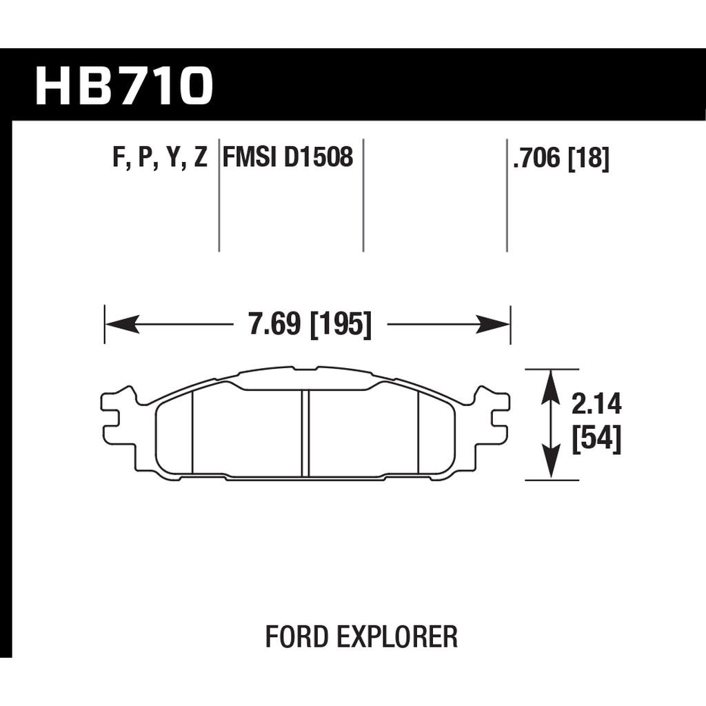 HAWK HB710Y.706 Brake Pads LTS Photo-2 
