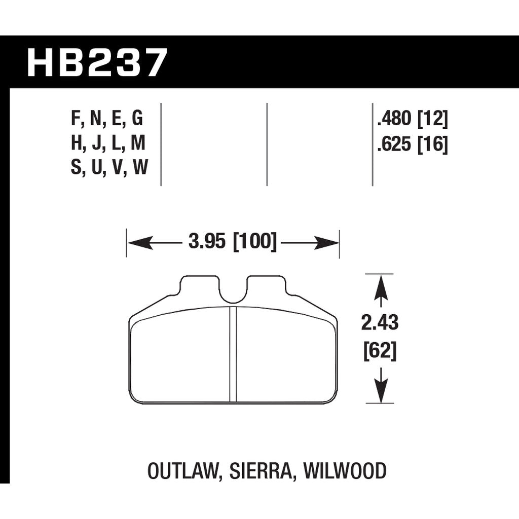 HAWK HB237F.480 Brake Pads HPS Photo-2 