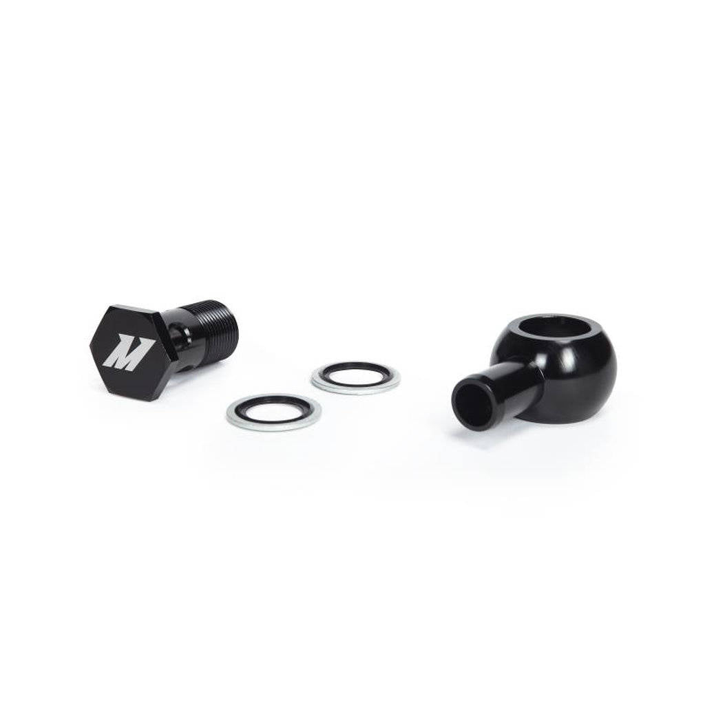 MISHIMOTO MMBB-STBK Banjo Fitting With Bolt M20 x 5/8 Straight, Black Photo-1 