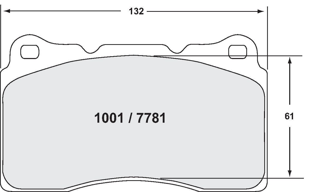 PFC 7781.01.15.44 Front brake pads 01 CMPD 15mm SUBARU STI / MITSUBISHI EVO Photo-0 