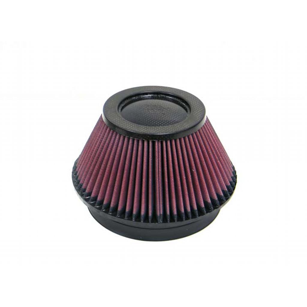 K&N RP-4600 UNIVERSAL Air Filter - CARBON Fiber Top6"FLG, 7-1/2"B, 4-1/2"T, 4"H Photo-0 