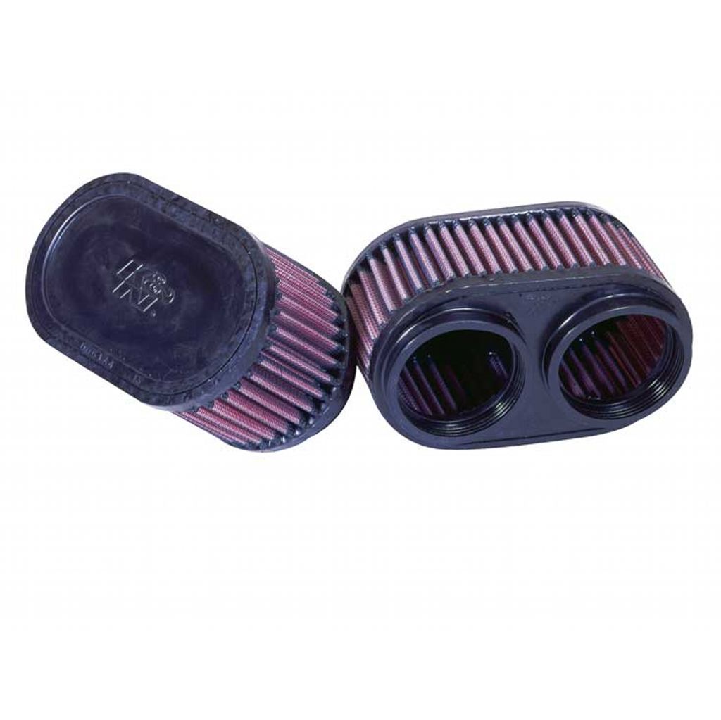 K&N RU-2922 UNIVERSAL Clamp-On Air Filter 2-3/8"DUAL FLG, GSXR, OVAL (2 PER BOX) Photo-0 