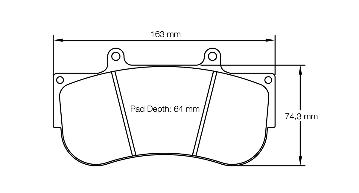 PAGID 2564-RST1 Front Brake Pads for PORSCHE 991.2 GT3 R (race car) / MERCEDES-Benz AMG GT4 (race car) / AP Racing CP6269 Photo-0 