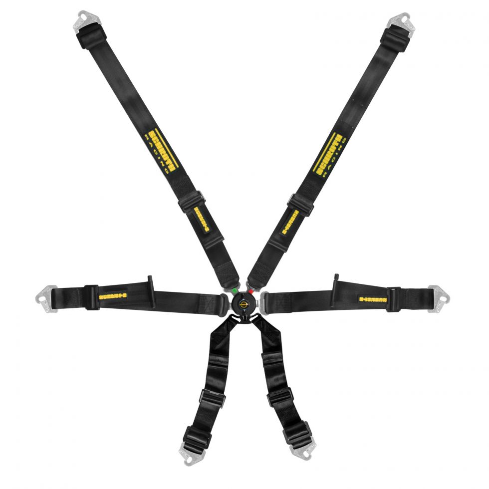 SCHROTH 94550A-0 Safety belt 6-point 2 “(50 mm) PROFI 2x2 FHR (black) Photo-0 