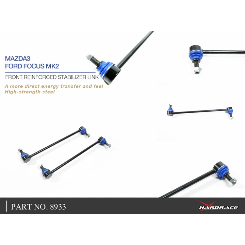 HARDRACE 8933 MAZDA3/FORD FOCUS MK2 FRONT REINFORCED STABILIZER LINK 2PCS/SET Photo-4 