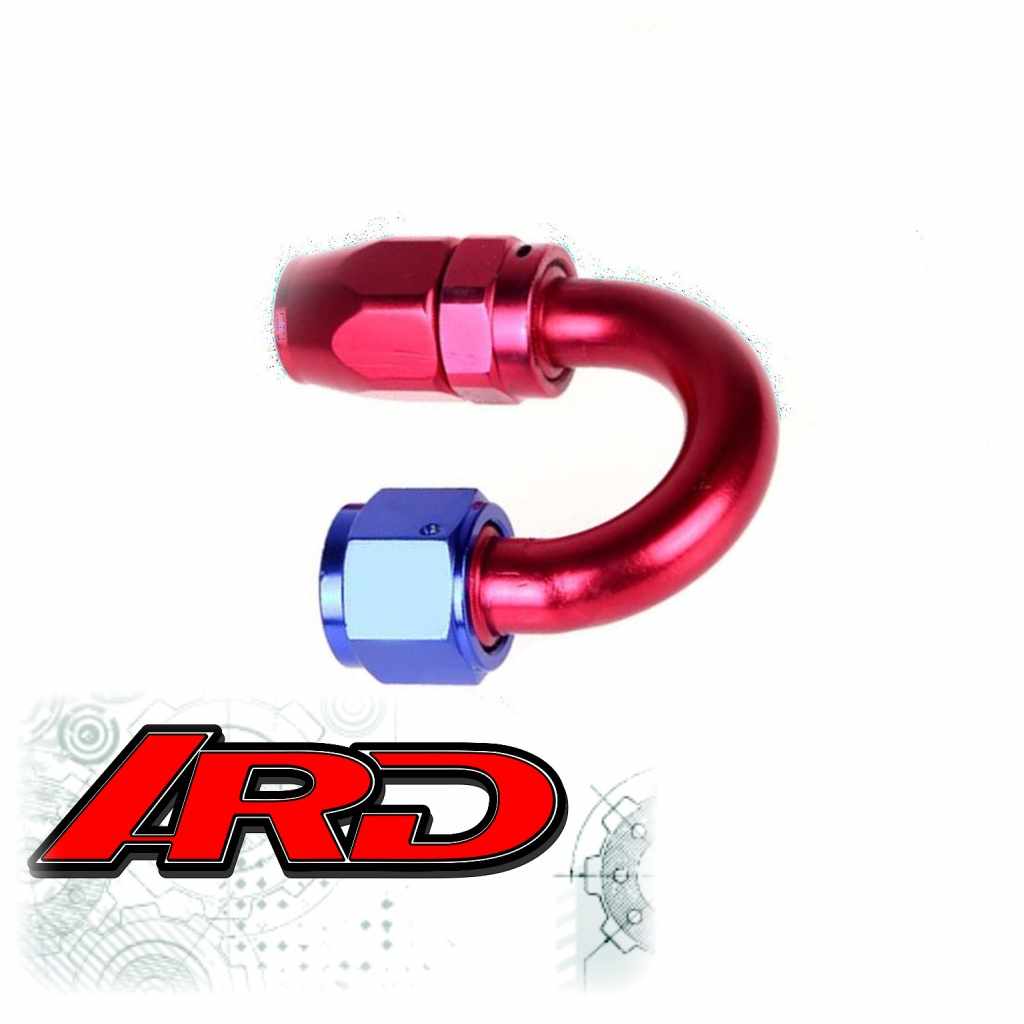 ARD ARE0209-1804-RED/BLU Fitting, Hose End AN4 180° Degree Red/Blue Photo-0 
