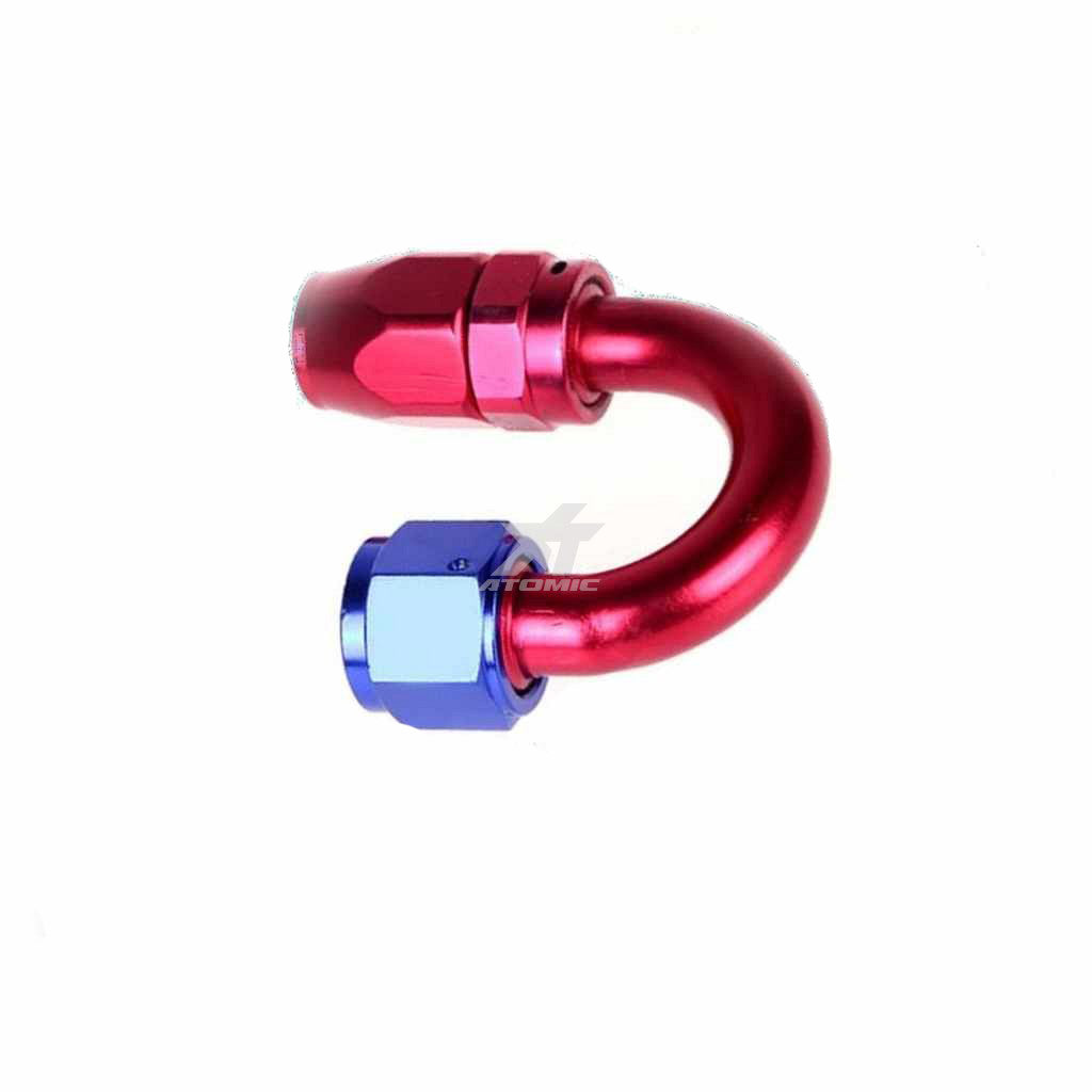 ARD ARE0209-1808-RED/BLU Fitting, Hose End AN8 180° Degree Red/Blue Photo-0 