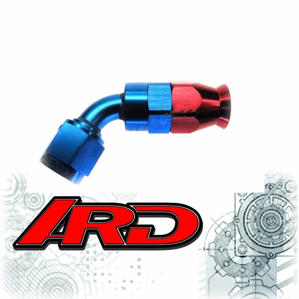ARD ARE0209-6004-RED/BLU Fitting, Hose End AN4 60° Degree Red/Blue Photo-0 