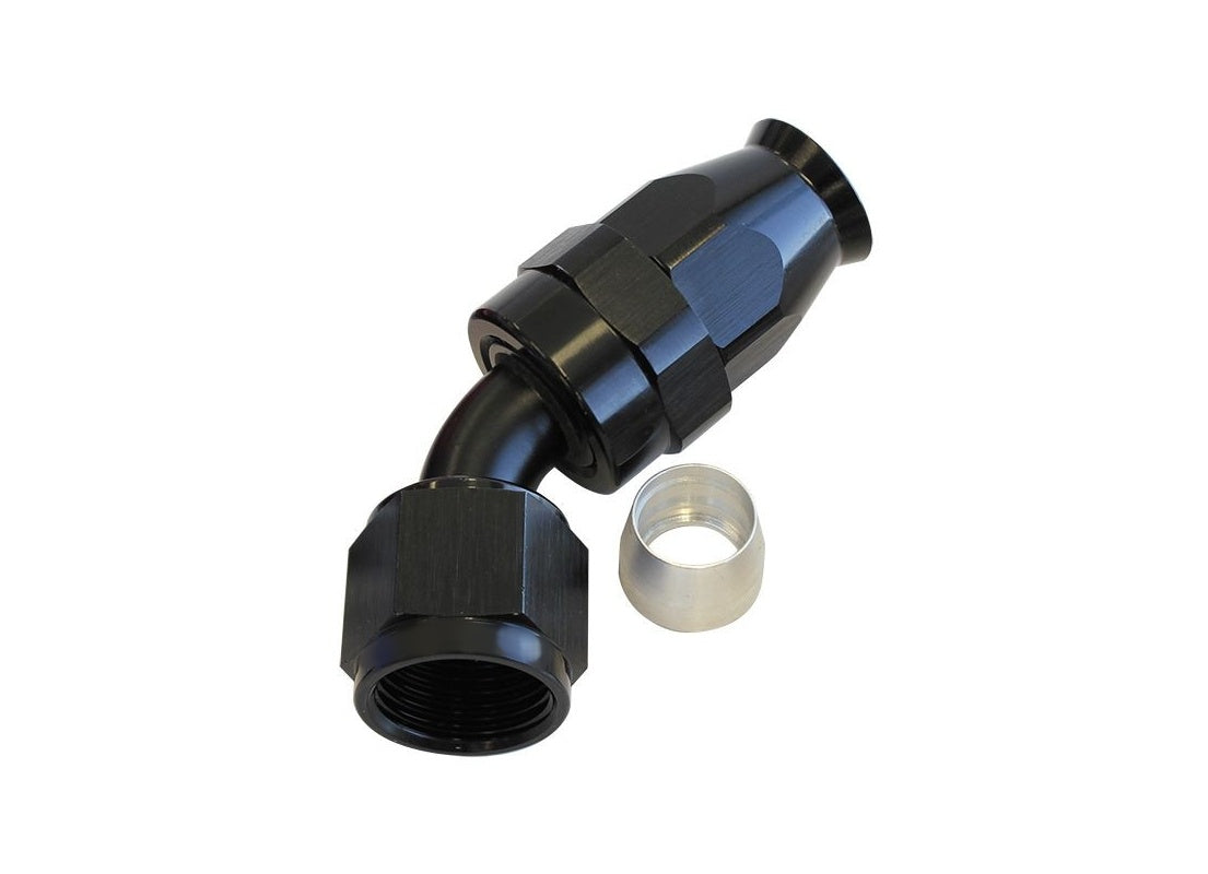 ARD ARTP6001-4510-BLK Fitting PTFE Hose Ends, AN8 45° Degree Black Photo-0 