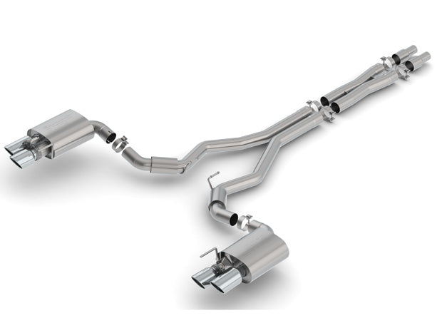 BORLA 140742 Cat-Back Exhaust S-Type MUSTANG GT 2018 5.0L V8 AT / MT RWD 3" CHROME TIPS Photo-0 