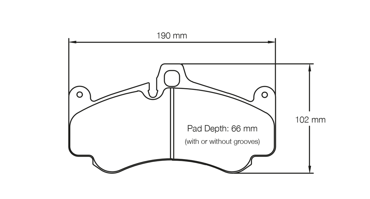 PAGID 2707-RSL19 Brake Pads for front PORSCHE 997 GT3 / Turbo / GT2 / 996 GT2 / GT3 (18mm) Photo-0 
