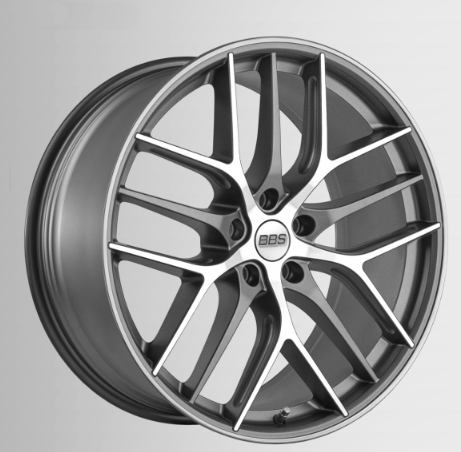 BBS 10020602 Wheel CC-R CC2002 Graphite Diamond Cut 8x19 PCD 5x120 ET45 CB82,0 PFS Photo-0 