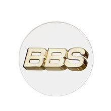 BBS P5624190 Emblem Ø70 platinum silver, gold lettering Photo-0 