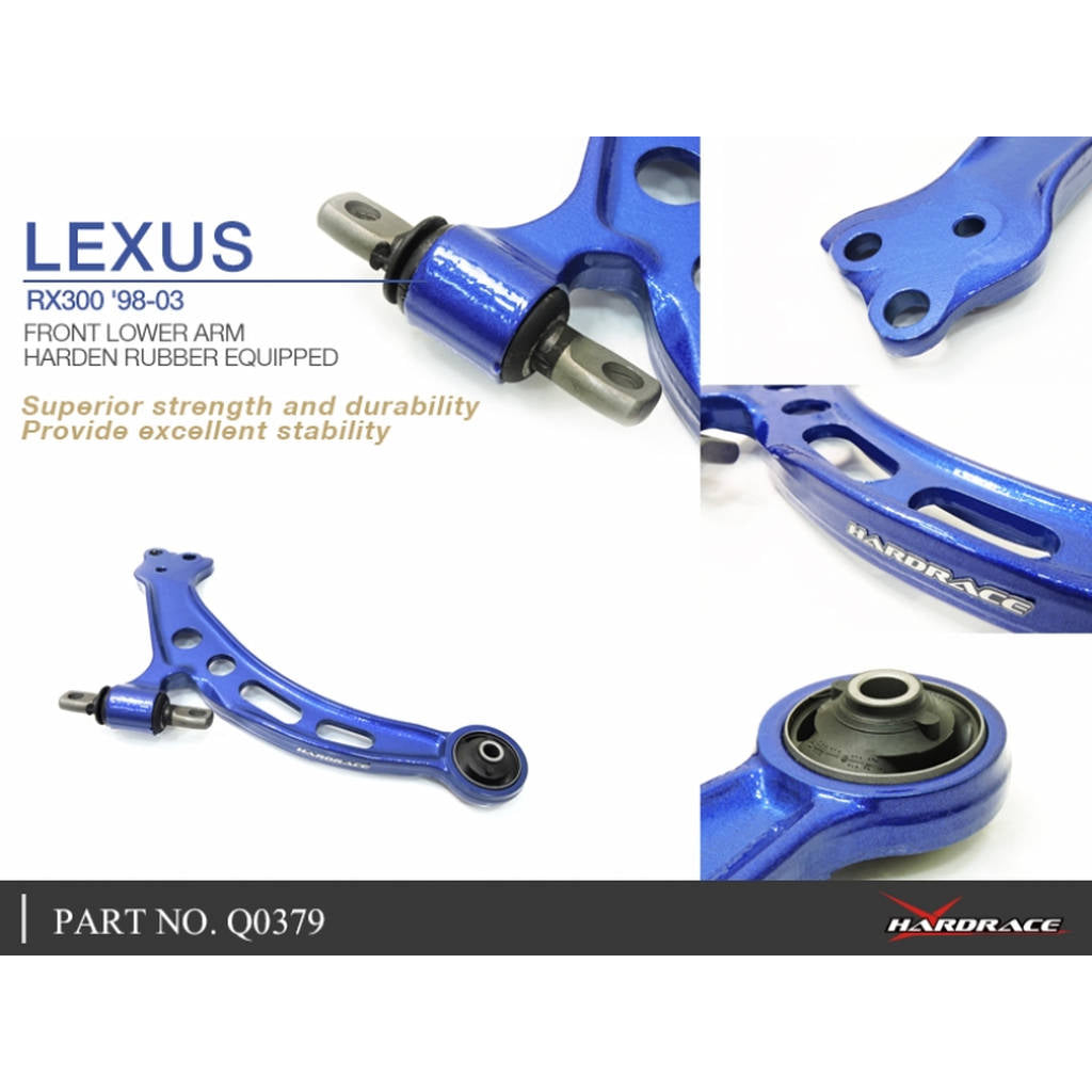 HARDRACE Q0379 FRONT LOWER ARM (HARDEN RUBBER) 2 PCS/SET LEXUS RX300 98-03 Photo-6 