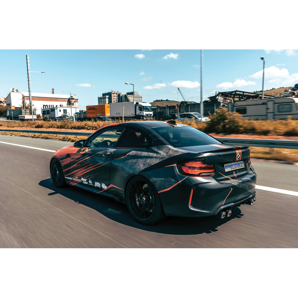 EISENMANN B5462.00904.C Exhaust System RM 4x Ø 90mm Tip Carbon chrome/black BMW F87 M2 Competition Photo-1 
