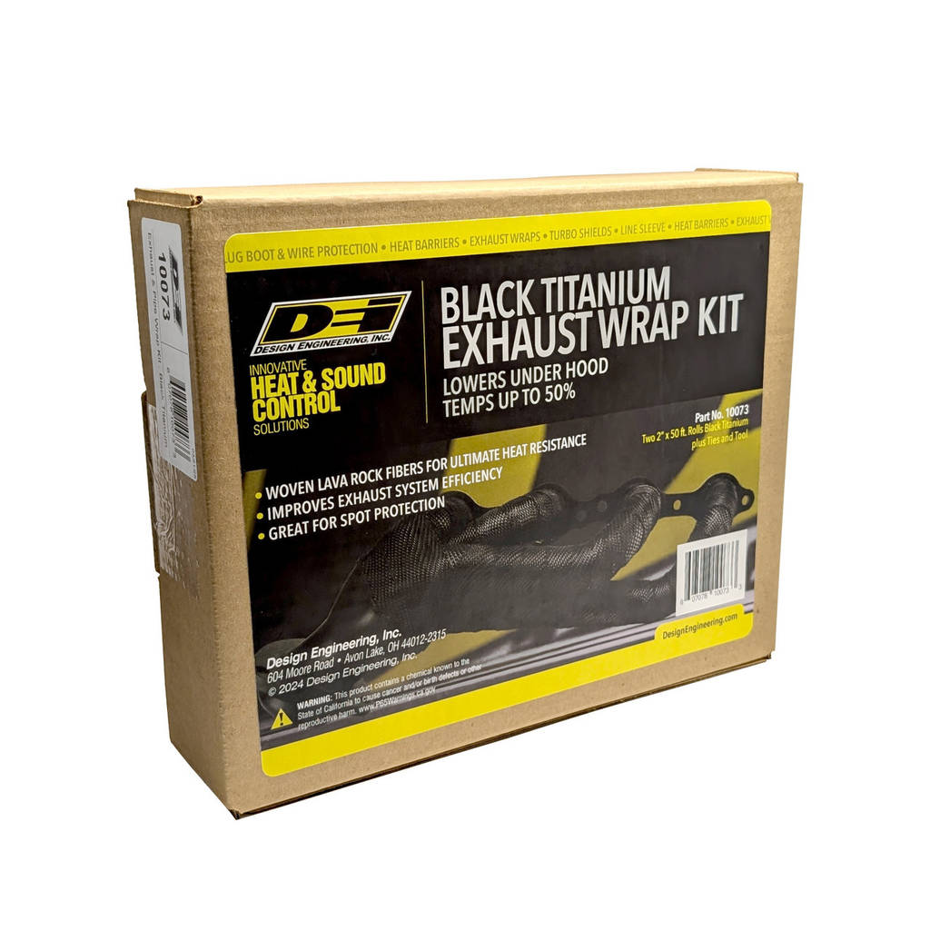 DEI 010073 Exhaust Wrap Kits Kit-Black Titanium Wrap, Locking Ties & Locking Tie Tool Photo-1 