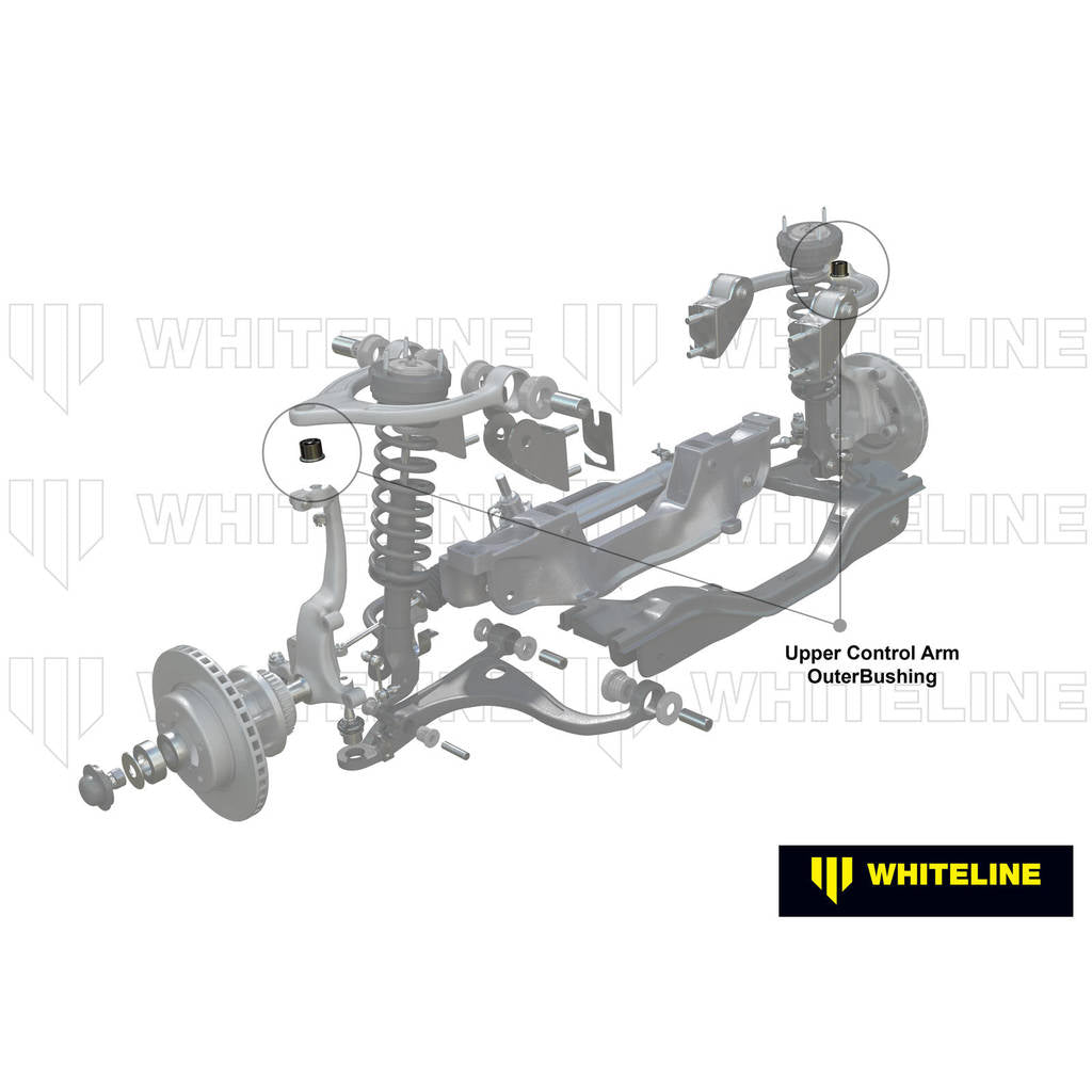 WHITELINE KCA348 Front Upper Control Arm - Outer Bushing Camber Kit Double Offset for Nissan Skyline R33, R34 Rwd/Awd Photo-2 