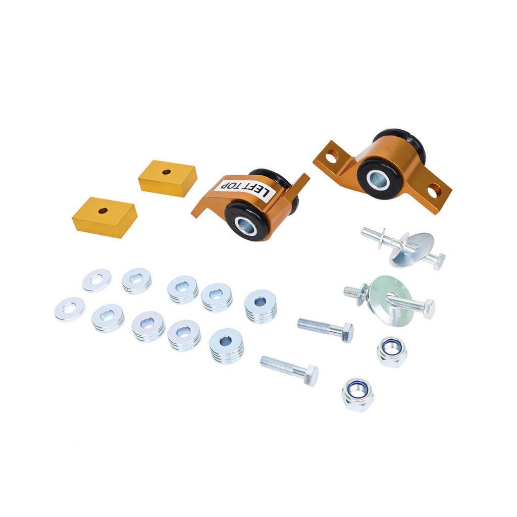 WHITELINE KCA362 Front Lower Inner Rear Bushings Offset Caster/Anti Lift for GD Subaru Impreza incl WRX/STi Photo-0 