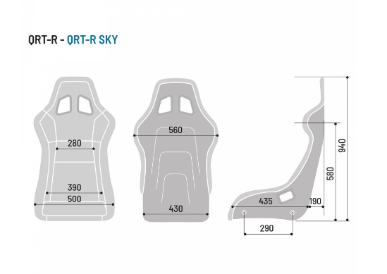 SPARCO 008012RNRSKY Racing seat QRT-R, FIA 8855-1999, vilyl, black Photo-5 