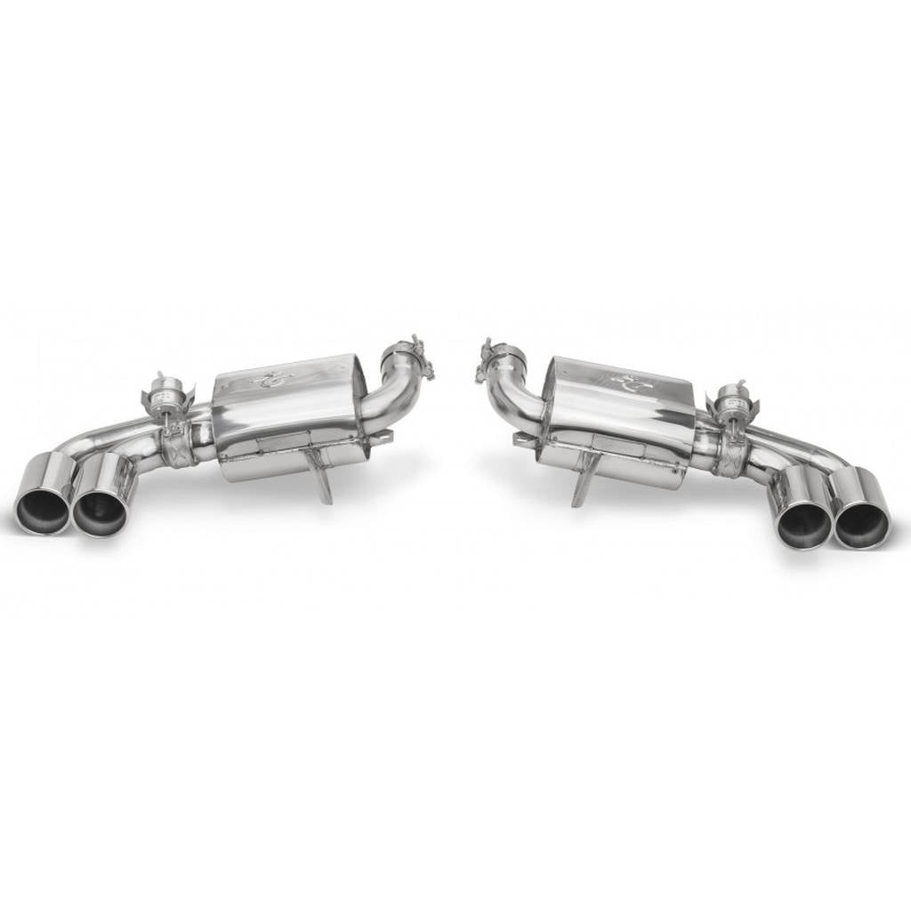 TUBI STYLE TSFE430C05.003.A F430 DOUBLE MUFFLERS EXHAUST w VALVE Photo-0 